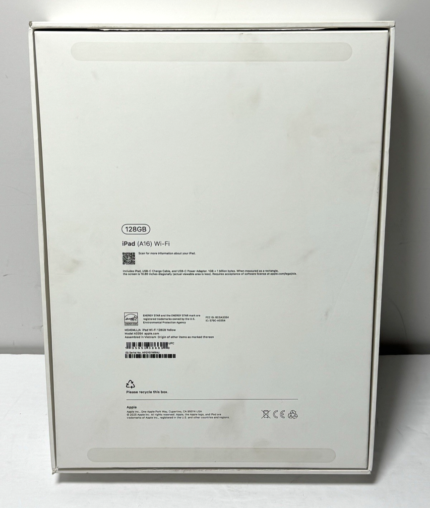 Apple 11" iPad A16 chip with Wi-Fi 128GB Yellow, A3354 #1