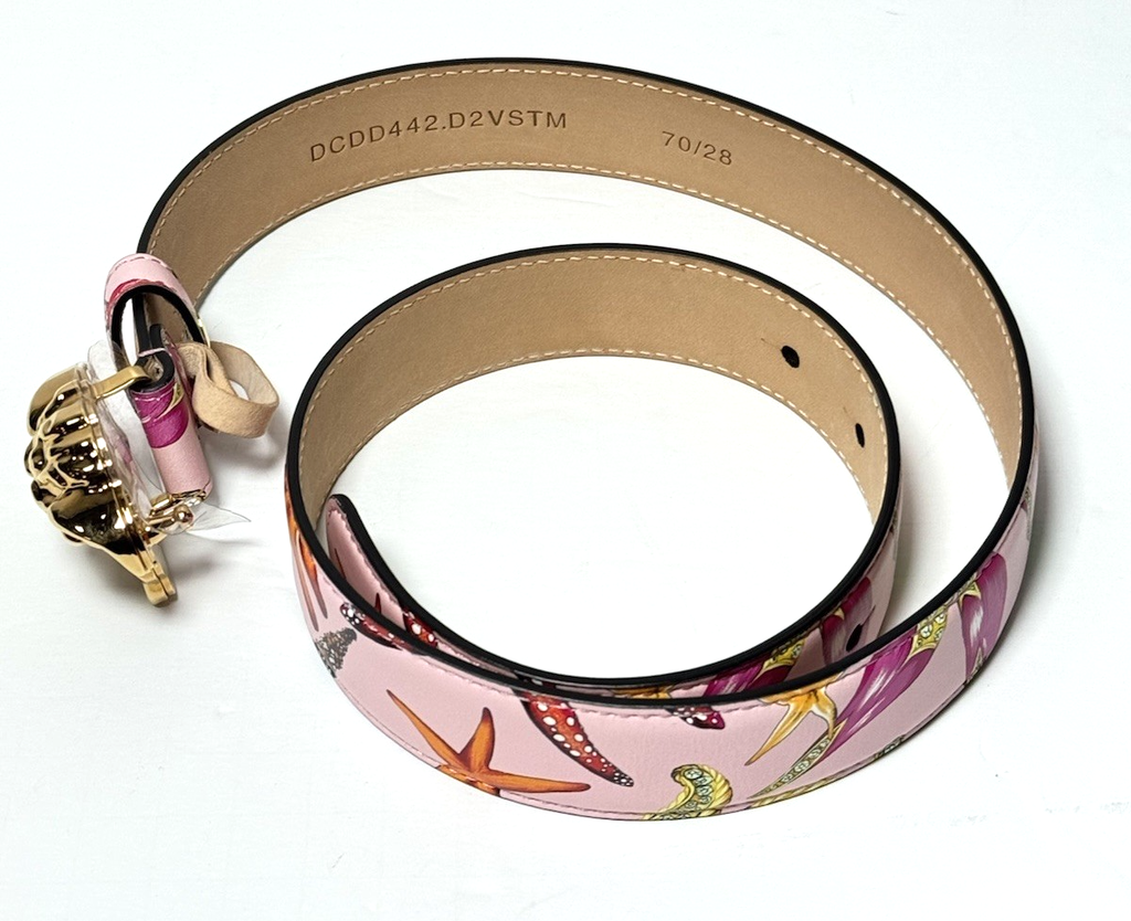 Versace Medusa Pink Belt 70/28 Tresor De La Mer DCDD442.D2VST w/box #2