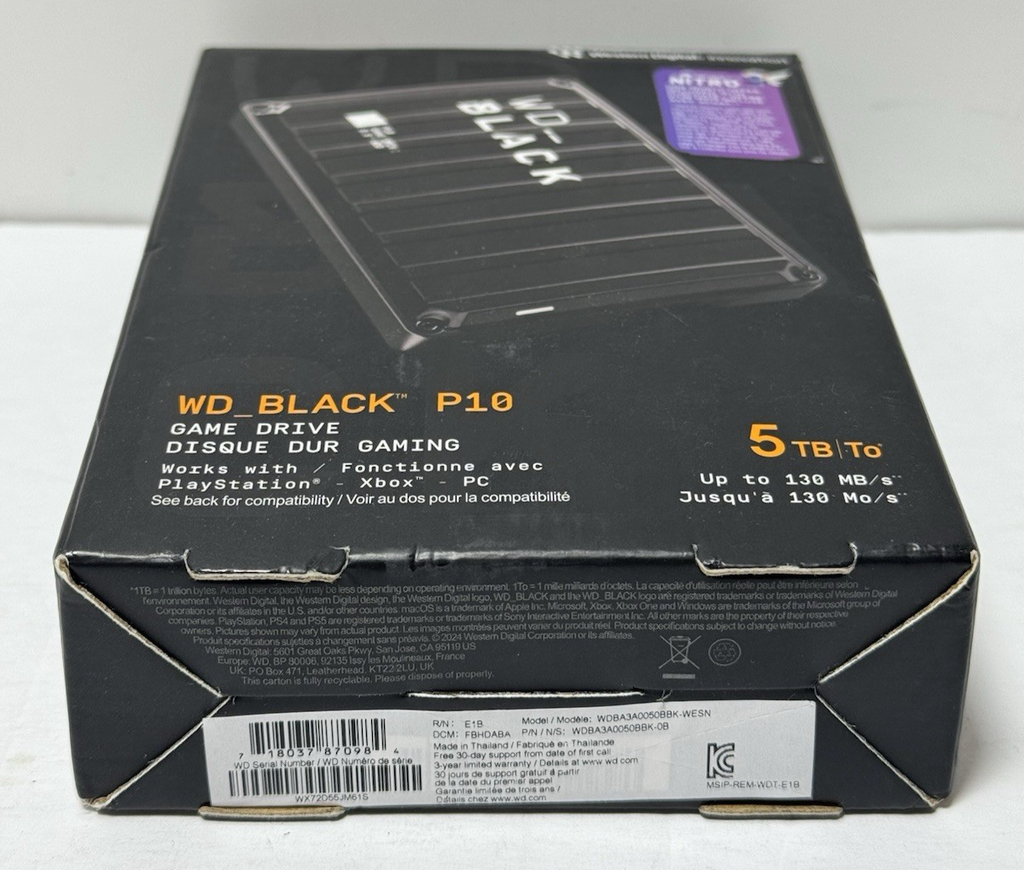 WD_BLACK 5TB P10 Game Drive Portable External Hard Drive HDD-WDBA3A0050BBK-WESN #3