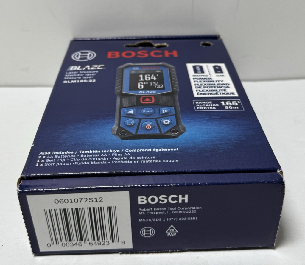 Bosch GLM165-22 BLAZE Laser Measure 165 Ft - New #3