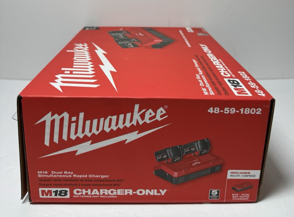 Milwaukee 48-59-1802 M18 18-Volt Lithium Dual Bay Simultaneous Rapid Charger #4