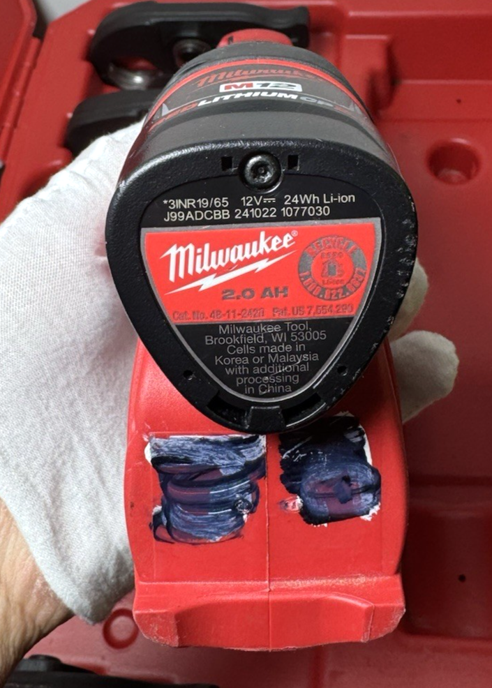 Milwaukee M12 Force Logic Press Tool 2473-20 w/ CTS-V Jaws, 3 Batts, Charger #5