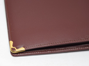 Cartier Long Folding Wallet Burgundy Leather  "Double C" Logo purchase