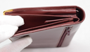 Cartier Long Folding Wallet Burgundy Leather  "Double C" Logo – photo-2