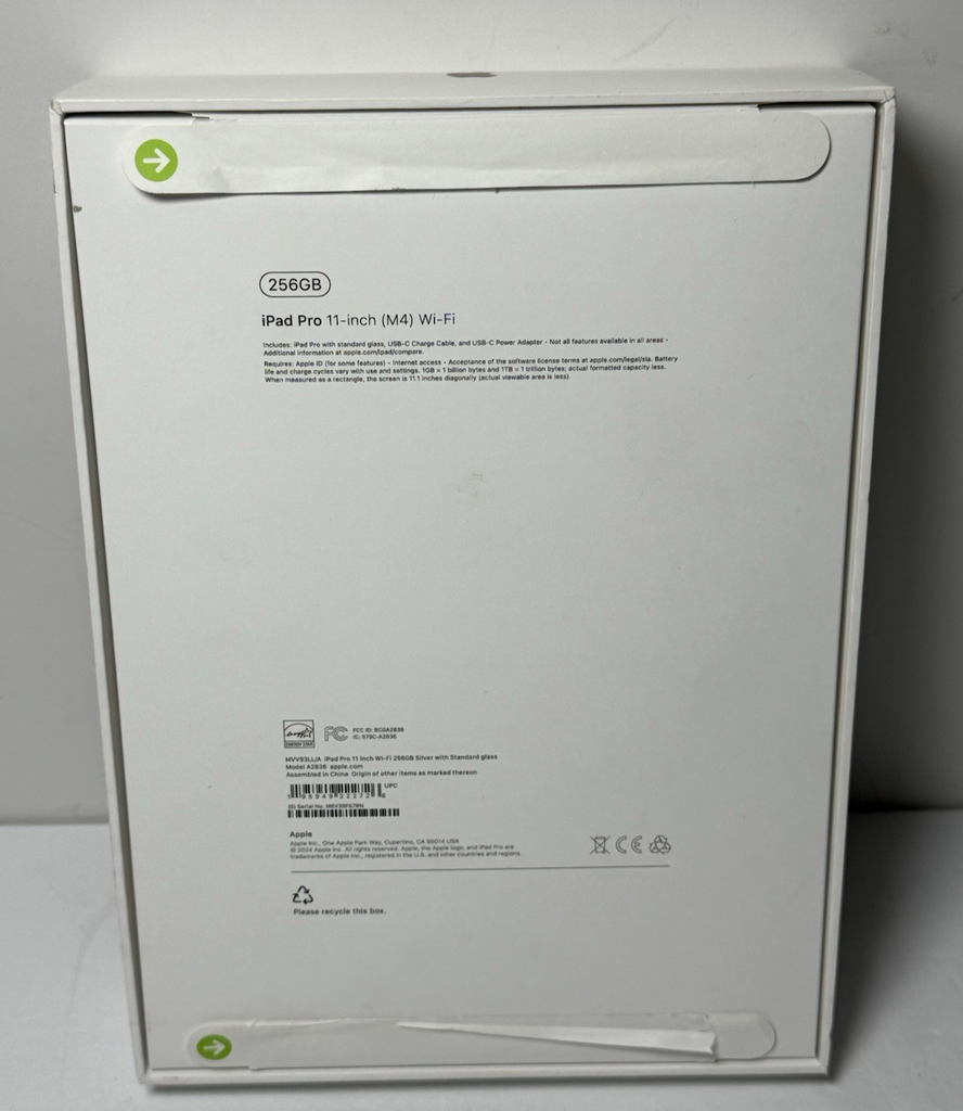 Apple 11" iPad Pro M4 for Apple Intelligence Wi-Fi 256GB Silver-Open Box #2