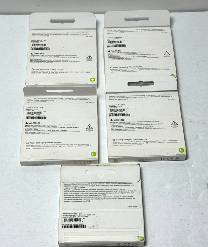 Apple AirTag - Pack of 5 Individual Tags - MX532LL/A-MX532AM/A #2