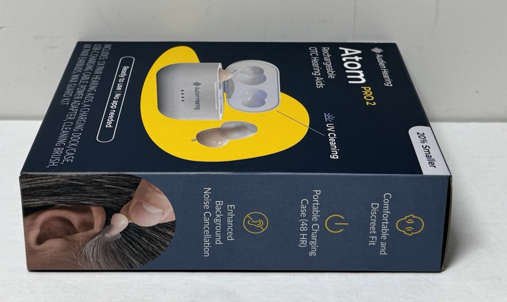 Audien ATOM PRO 2 Wireless Rechargeable OTC Hearing Aid-Brand New #2