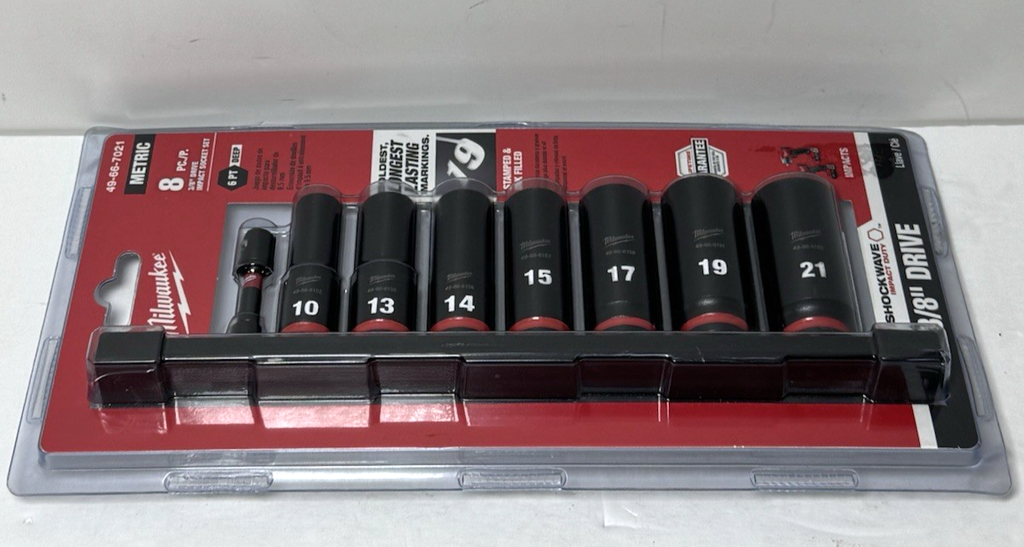 Milwaukee 49-66-7021 8PC SHOCKWAVE  Impact Duty 3/8" Drive Metric Deep - 8 Piece #2