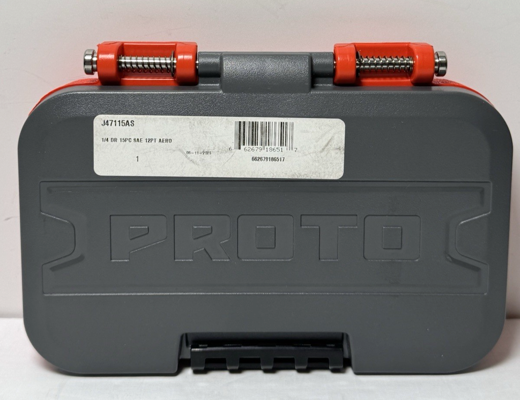 Proto J47115AS 1/4" Drive 15-Piece Shallow Socket SAE 12 Point AERO #4