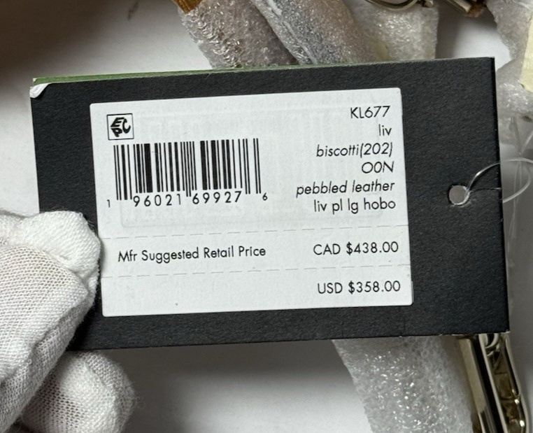 Kate Spade New York Liv Large Hobo Leather Shoulder Bag Biscotti KL677-Brand New #7