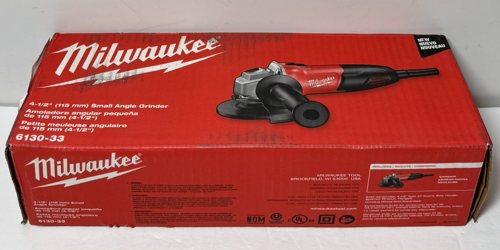 Milwaukee 6130-33 120V AC 7 Amp 4-1/2" Small Angle Grinder with Spanner Wrench #3