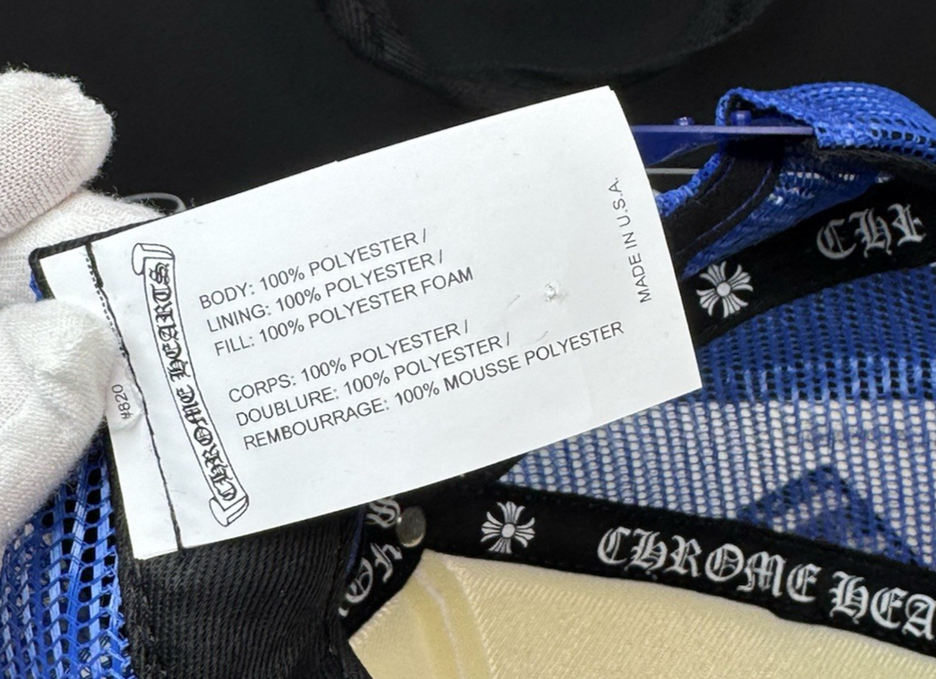 Chrome Hearts Eyechart Trucker Hat -Blue/White/Red-Brand New #3