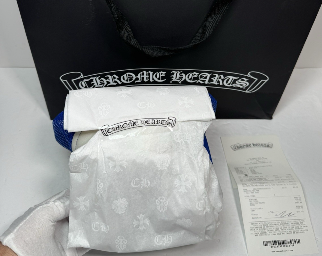 Chrome Hearts Eyechart Trucker Hat -Blue/White/Red-Brand New #10