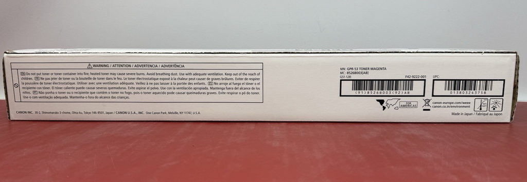 FACTORY SEALED- Genuine Canon GPR-53 GPR53 OEM Magenta Toner Cartridge #1