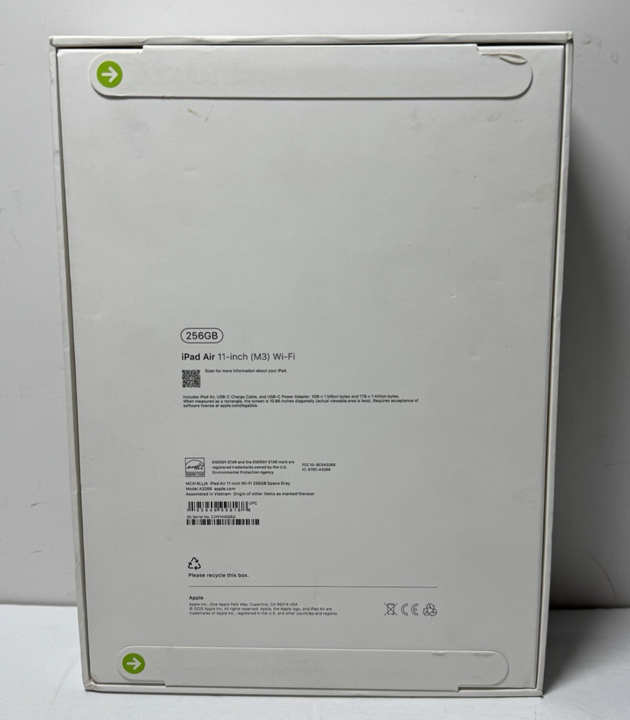 Apple iPad Air 11" M3 Chip 256GB Wi-Fi Space Gray MCA14LL/A-New Sealed #1