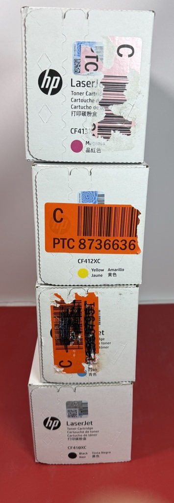 HP 410X Black Cyan Magenta Yellow Toner Set CF410XC CF411XC CF412XC CF413XC #1