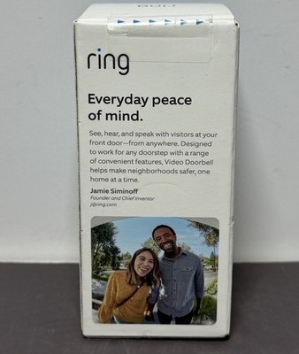 Ring Video Doorbell (2nd Generation) 1080p HD WiFi - Satin Nickel - Brand New #2