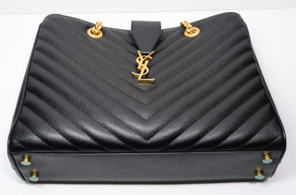 Saint Laurent Classic Monogram Shopper Matelassé Chevron Leather Large #2