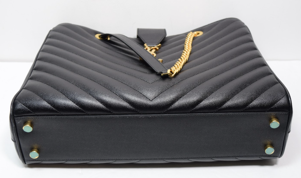 Saint Laurent Classic Monogram Shopper Matelassé Chevron Leather Large #4