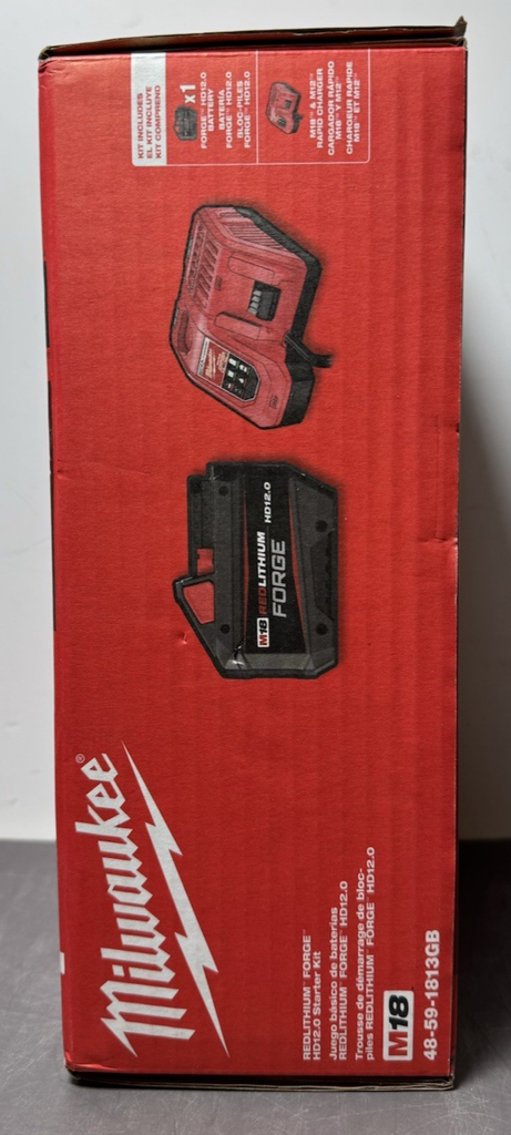 Milwaukee 48-59-1813GB M18 REDLITHIUM FORGE HD12.0 Starter Kit- New #1