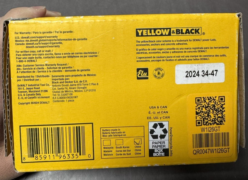DEWALT DCB2108 20V MAX XR 8Ah Lithium-Ion Battery –New Sealed #2