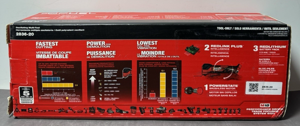 Milwaukee 2836-20 M18 FUEL 18V Li-Ion Oscillating Only Multi-Tool-New #1