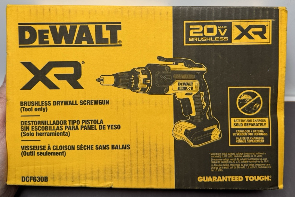 DEWALT DCF630B 20V XR Brushless Drywall Screwgun Tool Only  -Brand New #1