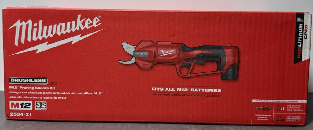 Milwaukee 2534-21 M12 12V Brushless Pruning Shears Kit -Brand New #2