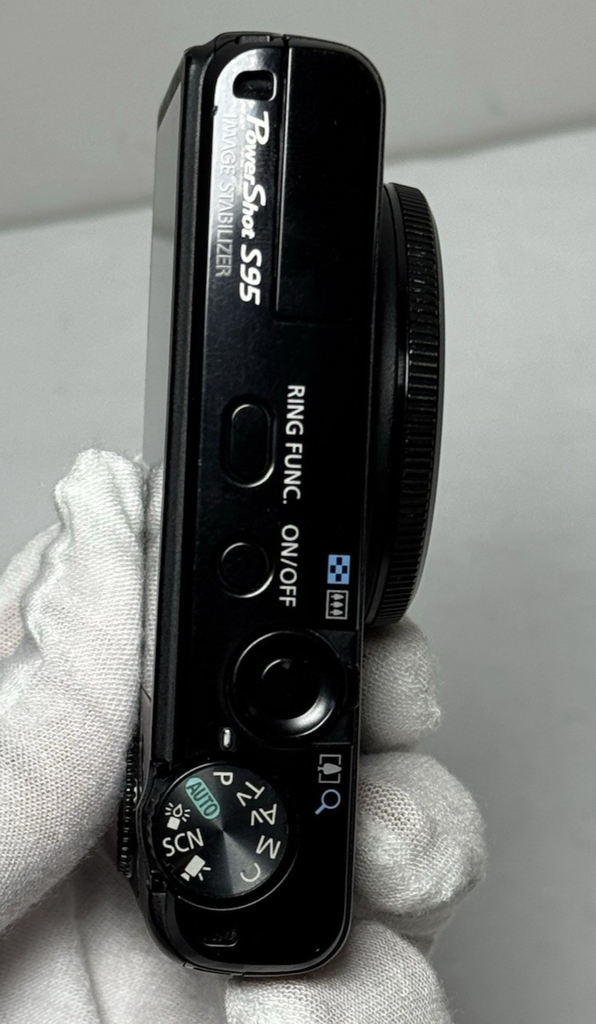 Canon PowerShot S95 10MP Digital Camera Black w/charger & batt #6