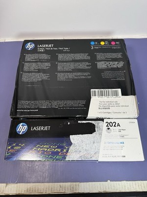 Full 4 Piece HP 202A  CF500A CF501A CF502A CF503A Toner Set - OEM MFD: 2025 #1