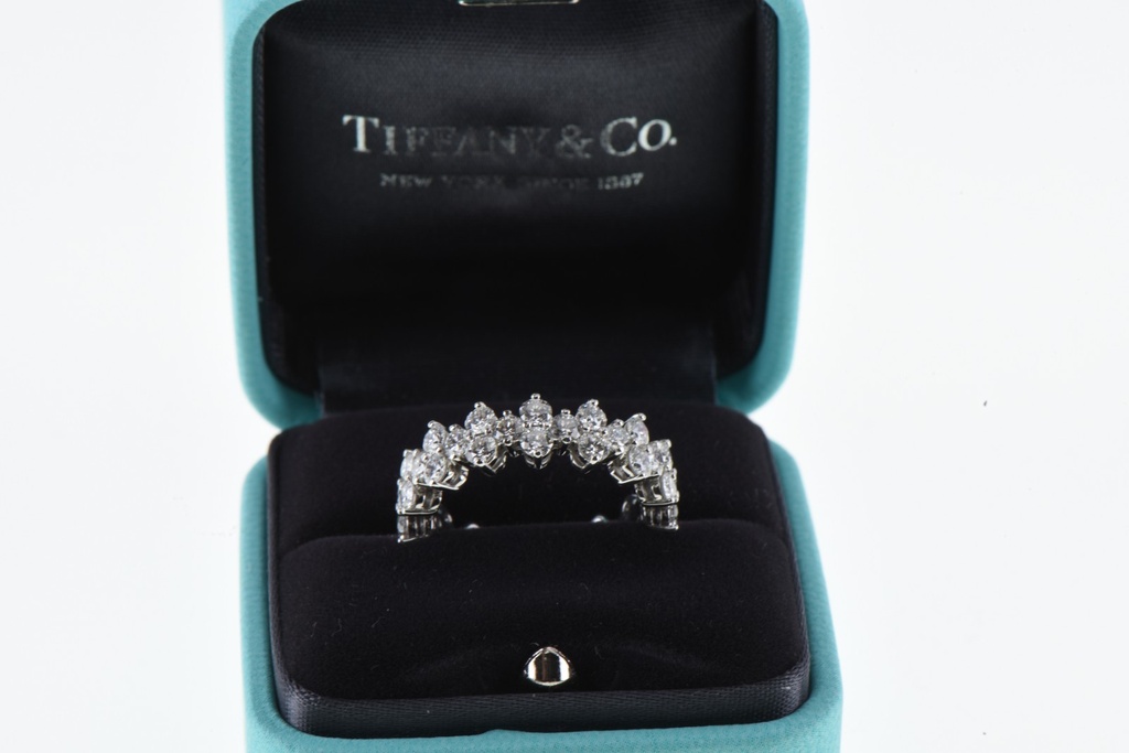 Tiffany & Co Aria Eternity Band PT950 ~2.70CTW 45 Diamonds Sz 6.5 Box + Service #1