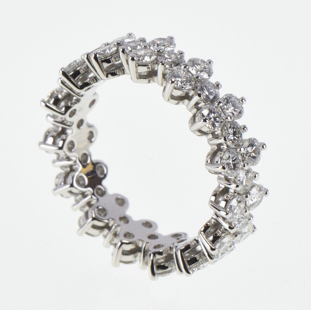 Tiffany & Co Aria Eternity Band PT950 ~2.70CTW 45 Diamonds Sz 6.5 Box + Service #3