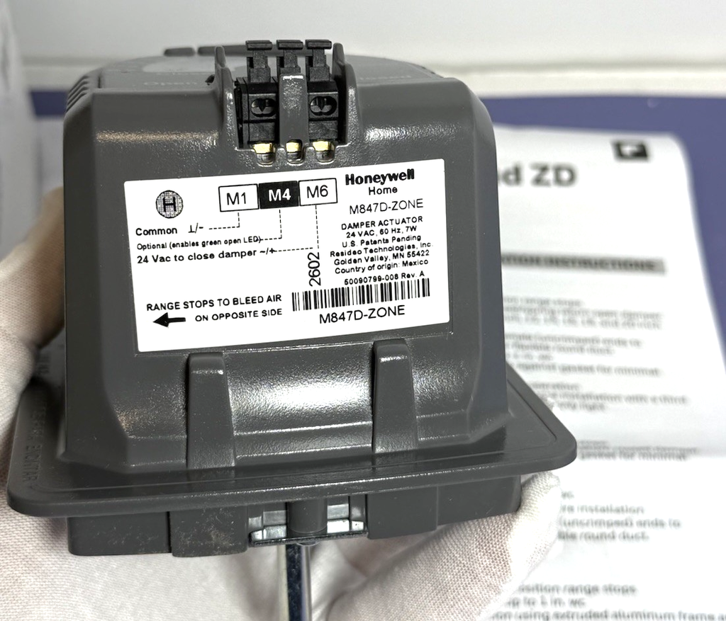 Honeywell Home M847D-Zone Damper Actuator Operator 24V #2