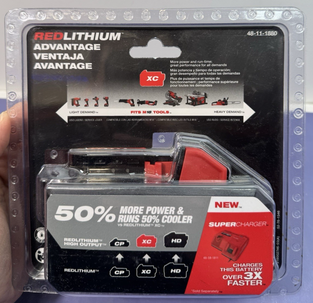Milwaukee  M18 HIGH OUTPUT XC8.0 RED LITHIUM Lithium-Ion Battery 48-11-1880 new #1