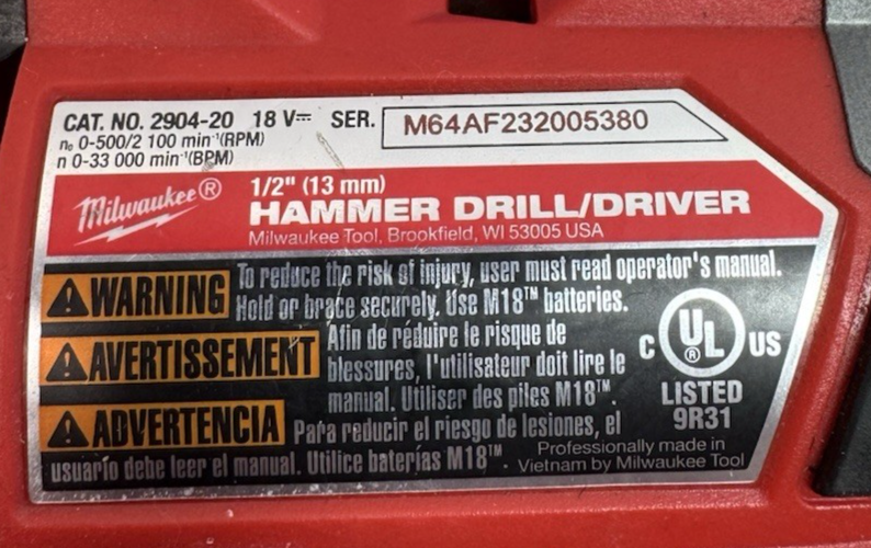 Milwaukee Drywall Screw Gun /Hammer/Impact 2866-20 2904-20 2853-20 + 6.0AH Batt #6