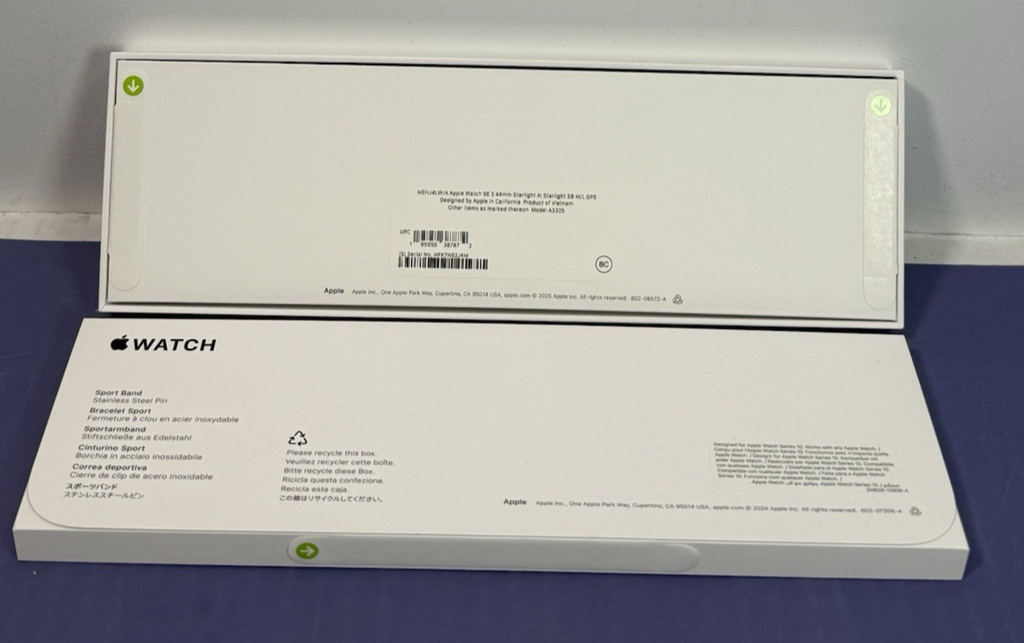 Apple Watch SE 3 GPS 44mm Starlight Aluminum  Sport Band M/L-Factory Sealed #5