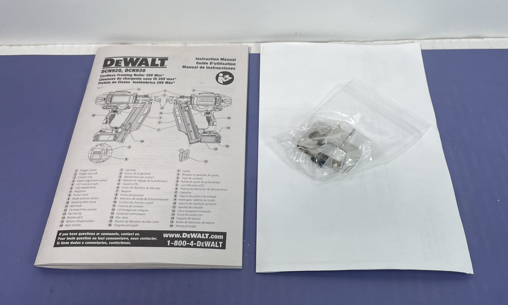 DeWalt XR DCN930B Brushless Cordless 30° Paper Collated Framing Nailer Tool Only #4