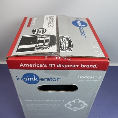 InSinkErator Badger 5 Garbage Disposal with Power Cord Factory Sealed - NEW #1