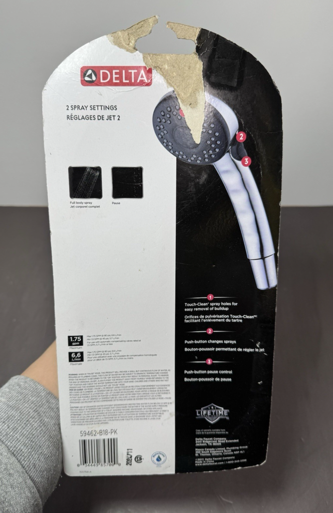 DELTA FAUCET 59462-B18-PK Hand Shower, Chrome  New #2