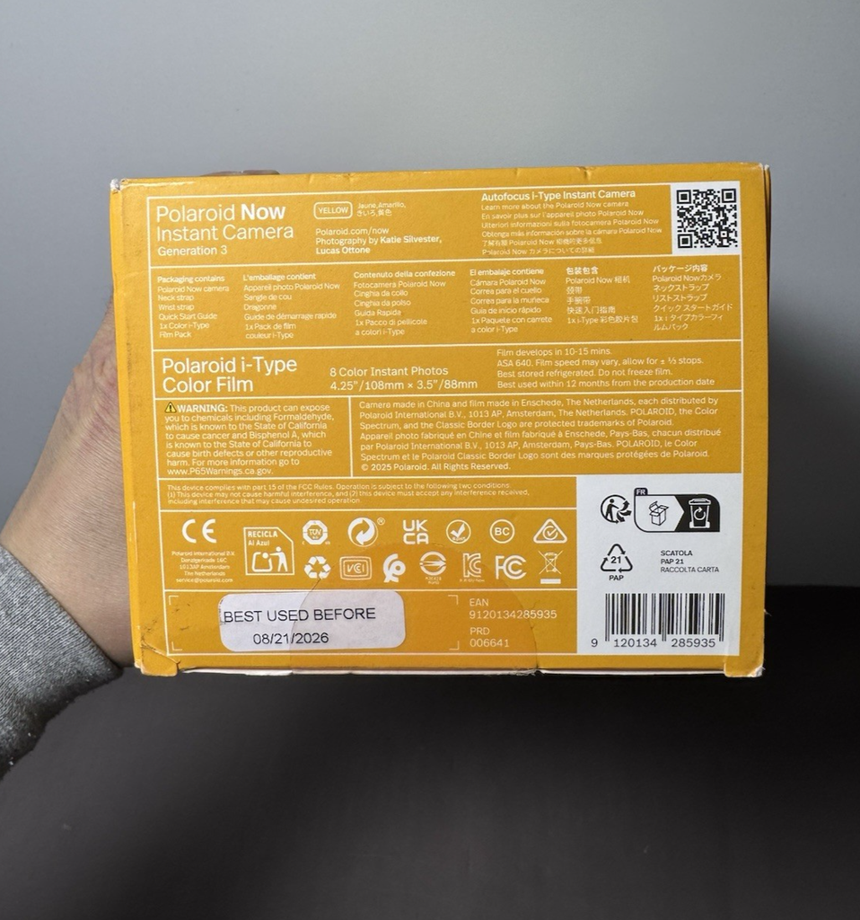 Polaroid Now Generation 3 Instant Camera 8 Instant Photos/Neck Strap - New #4