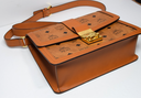 MCM Signature Visetos Tracy Shoulder Bag In Cognac price