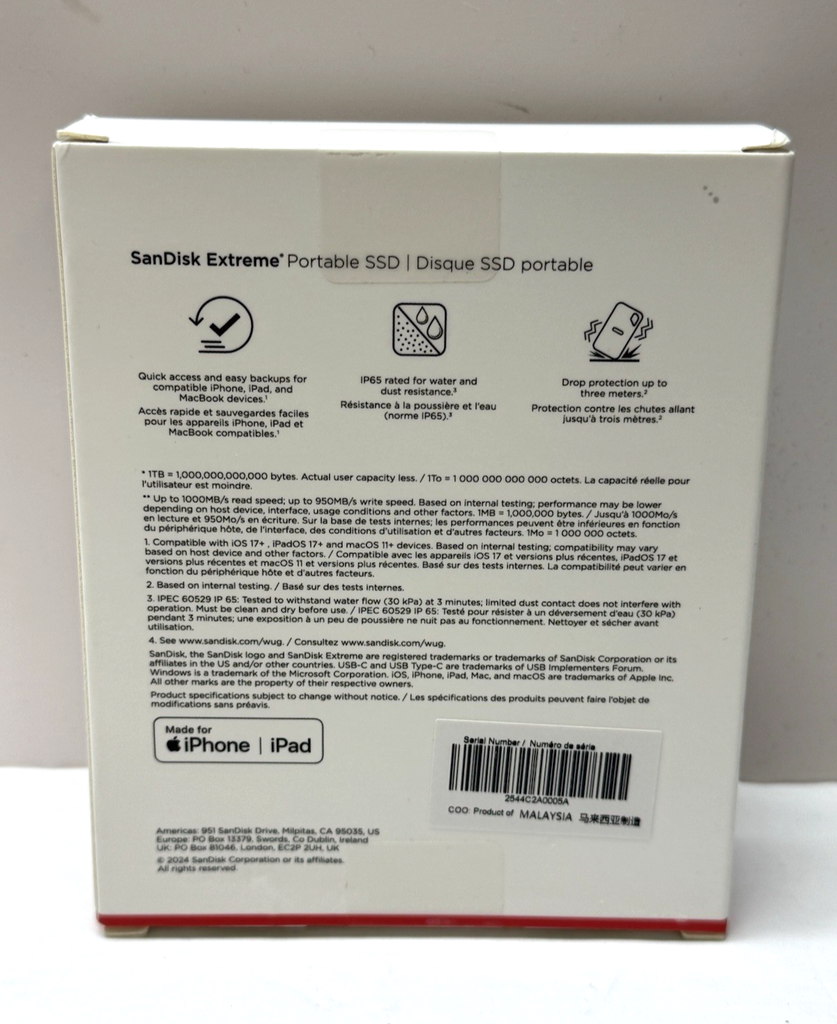 SanDisk Extreme Portable SSD 2TB External Drive #1