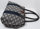 CELINE Macadam Canvas Hand Bag Navy Gold purchase