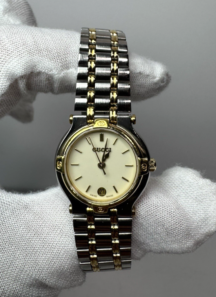 Vintage Gucci 9000L Ladies Two‑Tone Stainless Steel Watch – Pre‑Owned #2