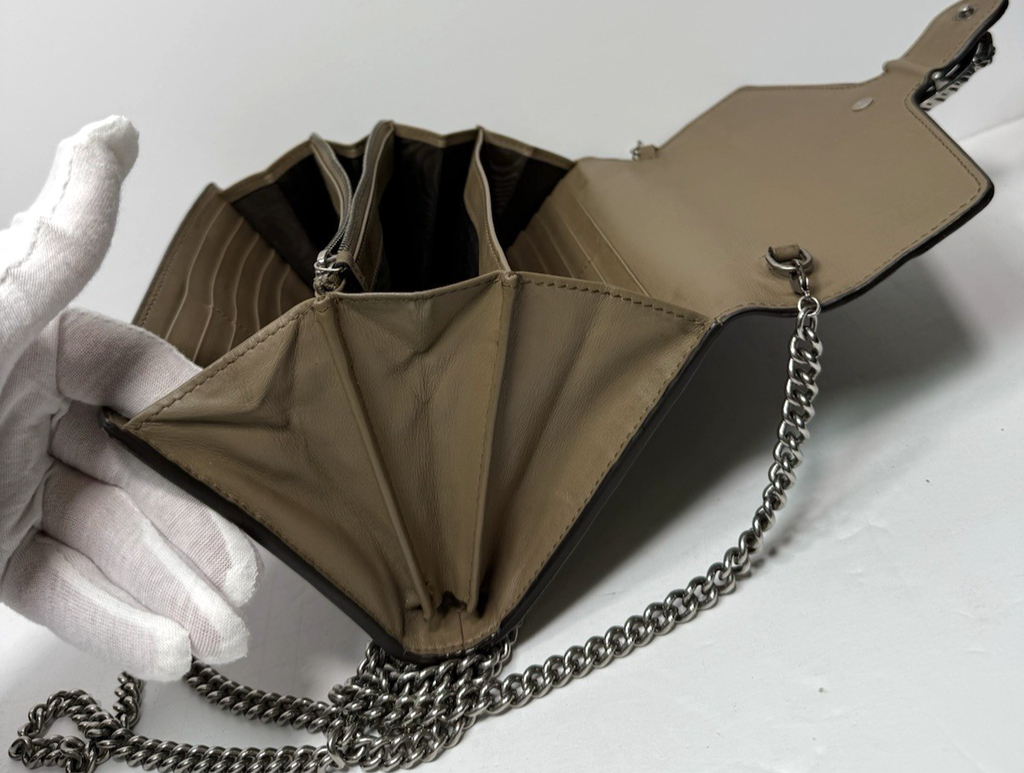 Gucci Dionysus GG Supreme Wallet On Chain Beige Tiger Head Crossbody #10