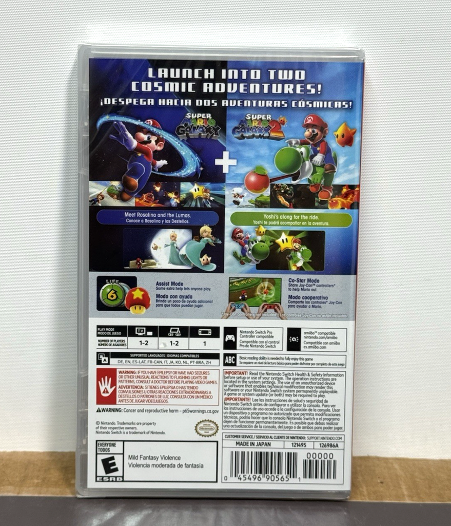 Super Mario Galaxy 1 & Galaxy 2 Brand NEW Sealed Nintendo Switch Game Set #1