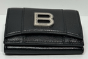 Balenciaga B Logo Mini Wallet On Chain Black Leather cost