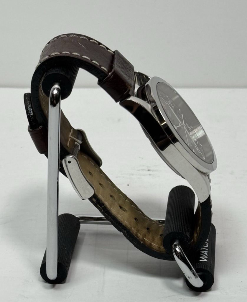 Victorinox Swiss Army Watch w/ Black Face & Brown Leather Strap 24798-40mm #3