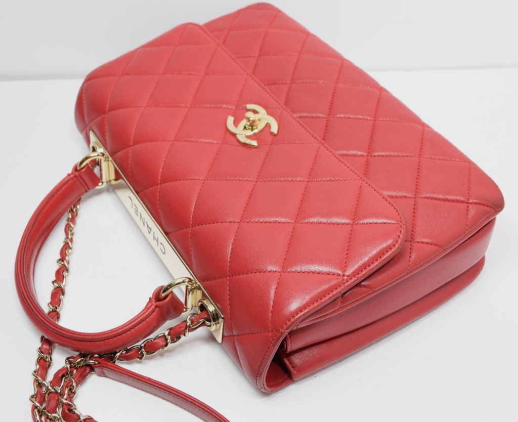 Chanel Trendy CC Top Handle Bag Quilted Lambskin Medium #12