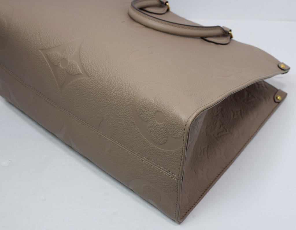 LV OnTheGo MM Bicolor Monogram Empreinte Leather M45607 Turtledove color #11